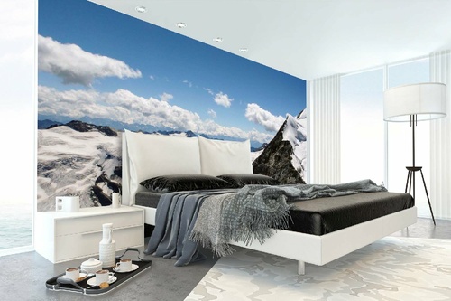 Vlies Fototapete - Schweizer Alpen 375 x 250 cm